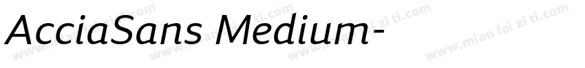 AcciaSans Medium字体转换